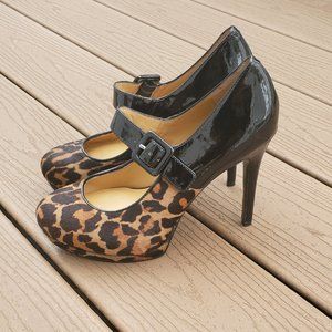 Black & Leopard Heel